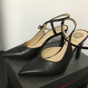 Vince Camuto Sarlota Black Strappy Heels